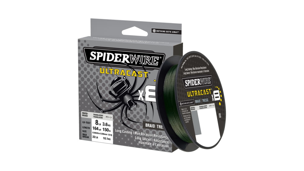 Spiderwire Ultracast Braid, Superline, 6lb test, 164yd Invisibraid-Translucent, Boxed, SUCFS6-IB