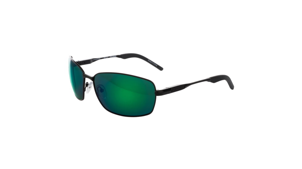 Spiderwire Waylay Sunglasses, Matte Black Frame, Green Mirror (Grey Base) Lens 1362716