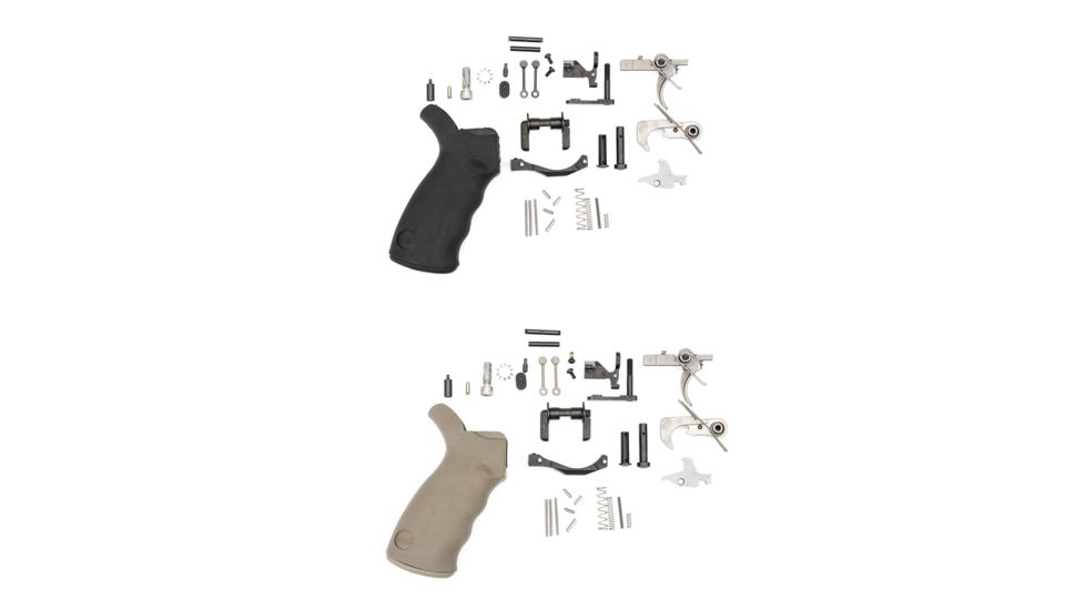 Spikes Tactical Enhanced Lower Parts Kit, Black, Flat Dark Earth