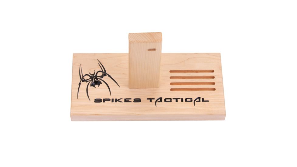 Spikes Tactical Logo Engraved Wood Gun Stand, SAT2001