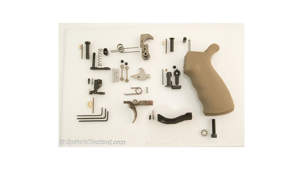 Spikes Tactical Lower Parts Kit Enhanced FDE, Flat Dark Earth SPKSLPK302