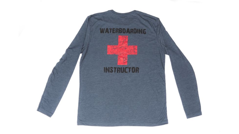 Spikes Tactical Mens - T-Shirt - Long Sleeve - Waterboarding Instructor, Indigo, 2XL SGT2011-2X