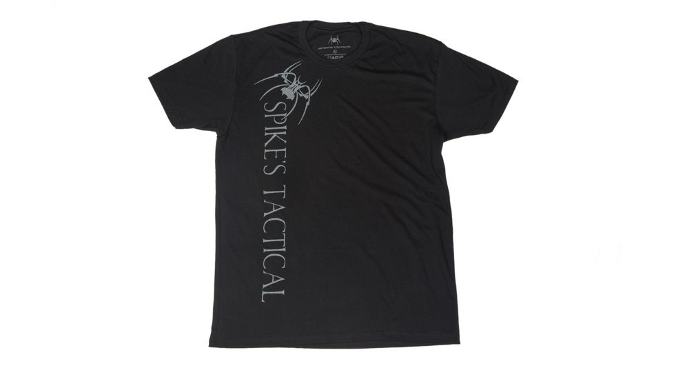 Spikes Tactical Mens - T-Shirt - Vertical Spikes Tactical w/ Spider, Black, 2XL SGT1069-2X