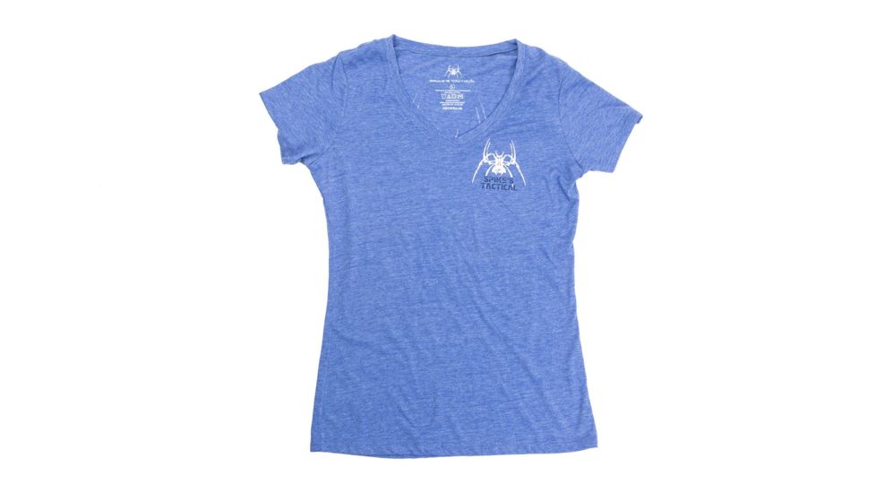 Spikes Tactical Womens - T-Shirt - V-Neck - Tactical Spider, Royal Blue, Medium SGT3017-M