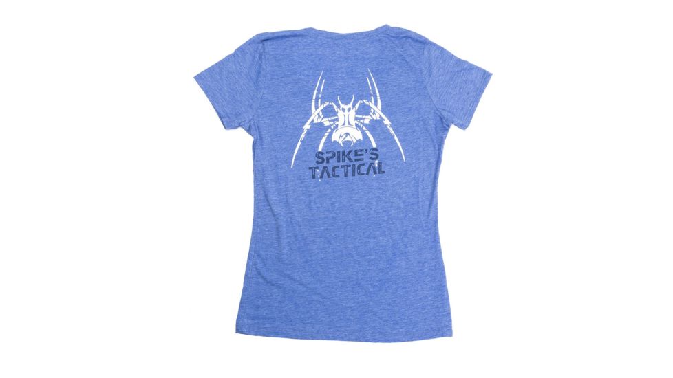 Spikes Tactical Womens - T-Shirt - V-Neck - Tactical Spider, Royal Blue, Medium SGT3017-M
