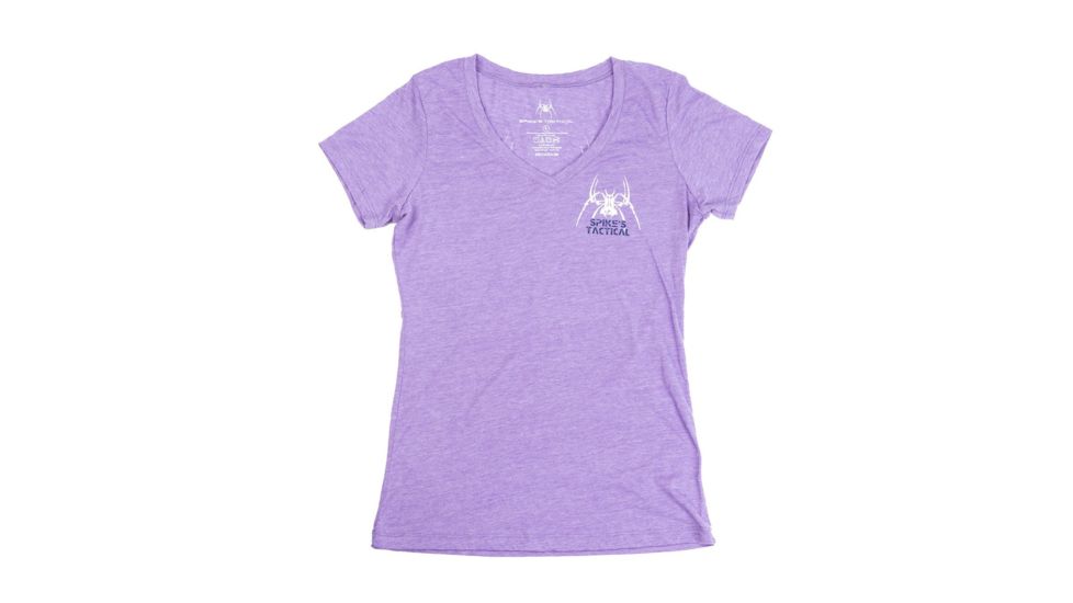 Spikes Tactical Womens - T-Shirt - V-Neck - Tactical Spider, Purple Berry, Large SGT3018-L