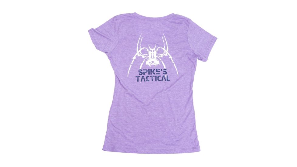 Spikes Tactical Womens - T-Shirt - V-Neck - Tactical Spider, Purple Berry, Large SGT3018-L