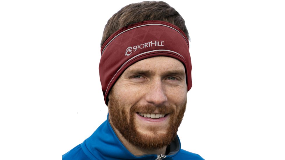 SportHill Reflective Headband - Mens-Syrah Embossed-One Size