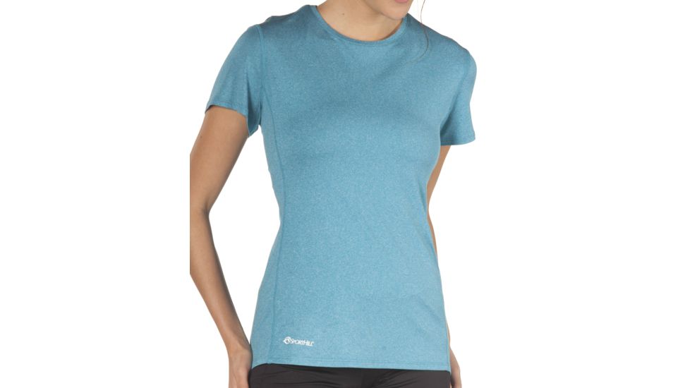 SportHill Temp Tech Short Sleeve Tee - Womens-CaribbeanBlue-Large