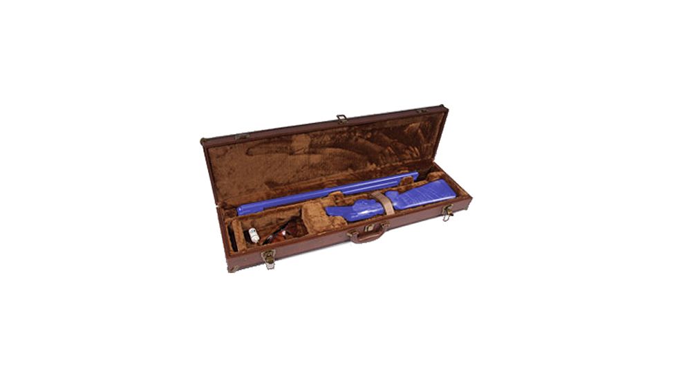 Birchwood Casey LeatherLock Deluxe Take Down Shotgun Case, Tan w/Padded Brackets for Barrel 00037