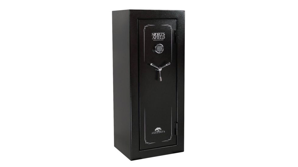 Sports Afield Preserve Series Fire Rated Gun Safe, 24, Black, SECSA5924P