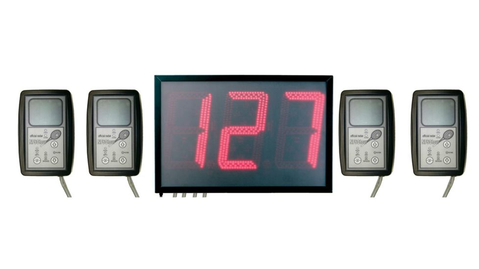 Sports Radar Nfsc IV Quad Radars, Dl834 Led Display, Four Nfsc Tour Radar Units w/ 25in Cat5 Cable Each NFSC IV