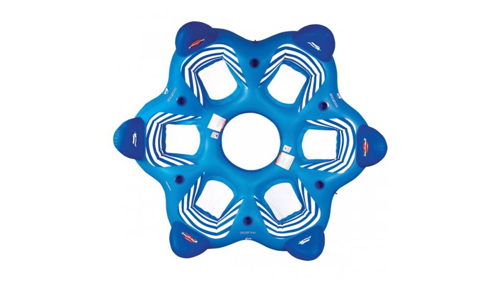 Sportsstuff Pool N Beach 6 Up Linkable Six Person Inflatable Lounge, 54-1985