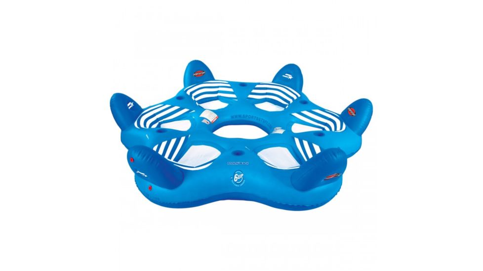 Sportsstuff Pool N Beach 6 Up Linkable Six Person Inflatable Lounge, 54-1985