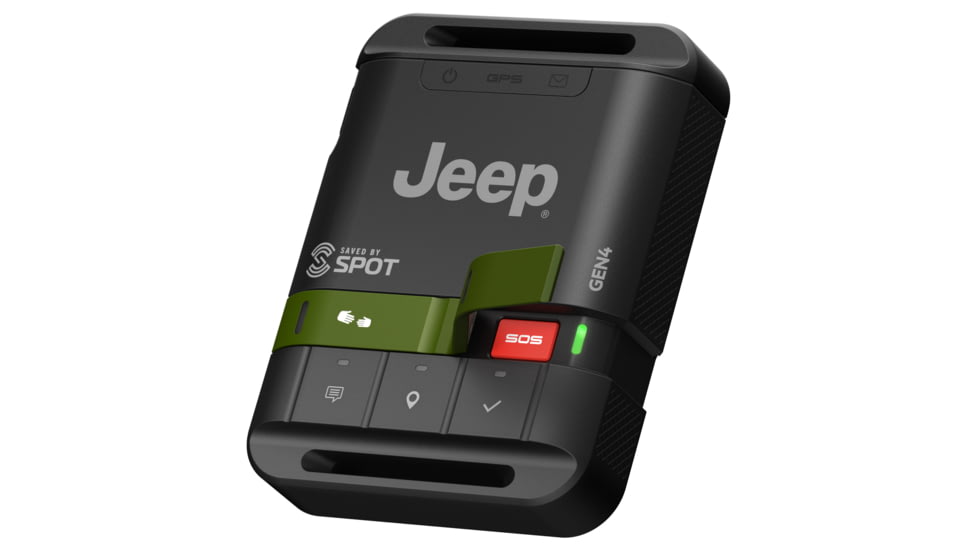 SPOT Gen4 Satellite GPS Messenger, Jeep Edition, Black/Green, SPOT Gen4 Jeep