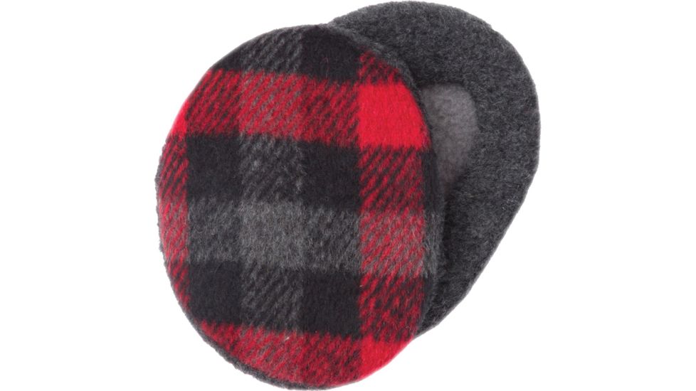 Sprigs Earbags Fleece Plaid Blk/rd Sm 564300