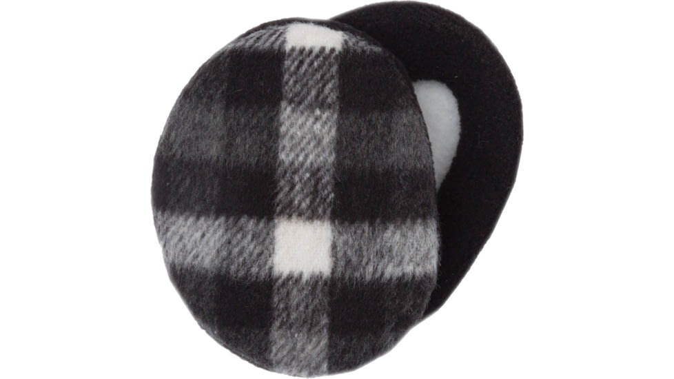 Sprigs Earbags Fleece Plaid Blk/wt Md 564304