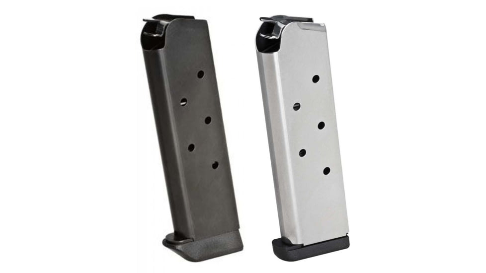 Springfield Armory 1911 .45 ACP 7 Round Magazine w/ Slam Pad, Black, Silver