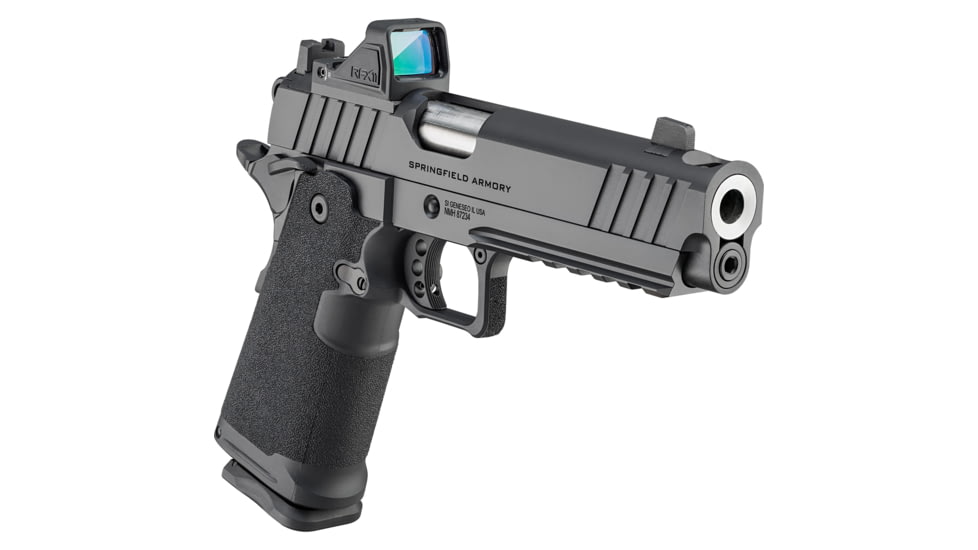 Springfield Armory 1911 DS Prodigy Comp Semi Auto Pistol, 9mm Luger, 5 inch Barrel, Adjustable, Black, Steel, 10 Round Capacity, PH9119AOSLCCOMPPAC