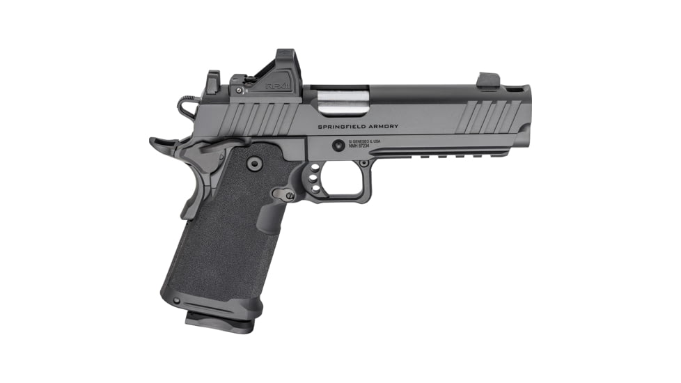 Springfield Armory 1911 DS Prodigy Comp Semi Auto Pistol, 9mm Luger, 5 inch Barrel, Adjustable, Black, Steel, 10 Round Capacity, PH9119AOSLCCOMPPAC