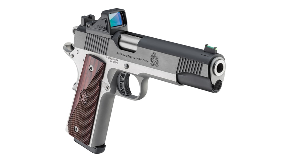 Springfield Armory 1911 Ronin Semi Auto Pistol, 9mm Luger, 5 inch Barrel, Adjustable, Black, Steel, Stainless, 9 Round Capacity, PX9119LAOSPAC