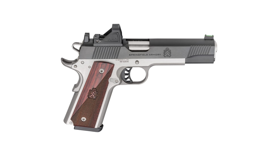 Springfield Armory 1911 Ronin Semi Auto Pistol, 9mm Luger, 5 inch Barrel, Adjustable, Black, Steel, Stainless, 9 Round Capacity, PX9119LAOSPAC