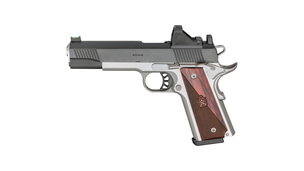 Springfield Armory 1911 Ronin Semi Auto Pistol, 9mm Luger, 5 inch Barrel, Adjustable, Black, Steel, Stainless, 9 Round Capacity, PX9119LAOSPAC