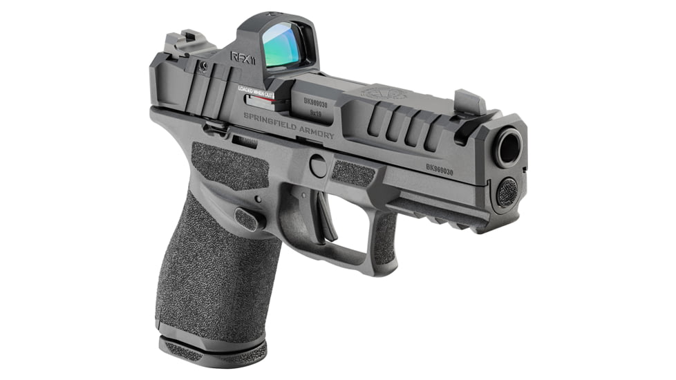 Springfield Armory CA Echelon Semi Auto Pistol, 9mm Luger, 4 inch Barrel, Fixed, Black, Stainless Steel, 10 Round Capacity, EC9409BCACOMPPAC