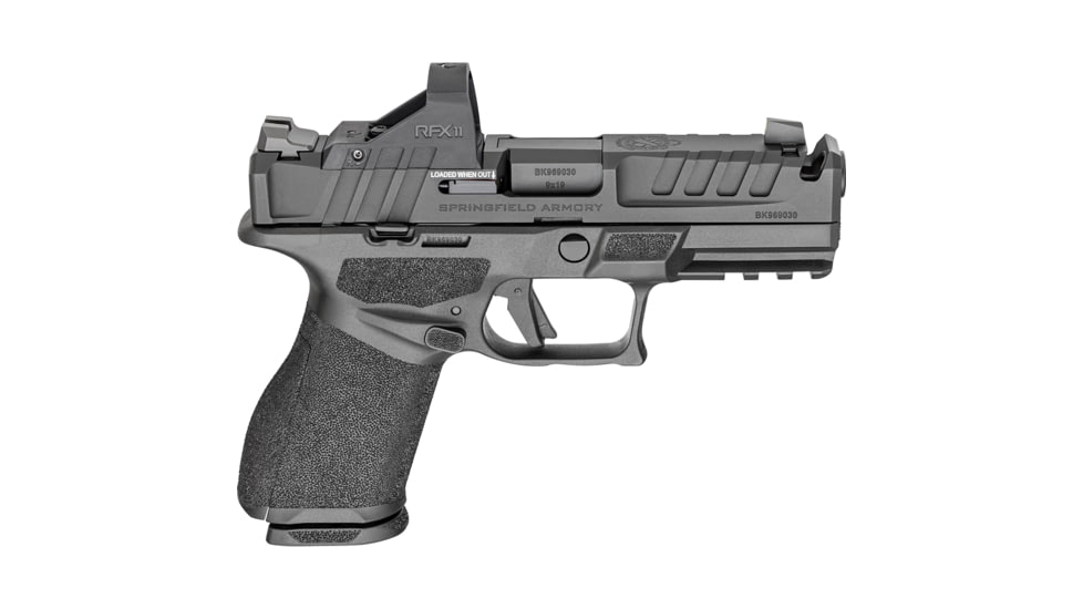 Springfield Armory CA Echelon Semi Auto Pistol, 9mm Luger, 4 inch Barrel, Fixed, Black, Stainless Steel, 10 Round Capacity, EC9409BCACOMPPAC