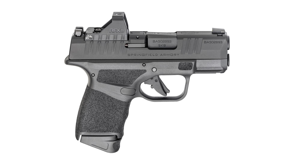 Springfield Armory CA Hellcat OSP 3in Semi Auto Pistol, 9mm Luger, 3 inch Barrel, Fixed, Black, Polymer, 10 Round Capacity, HC9319BOSPCAPAC