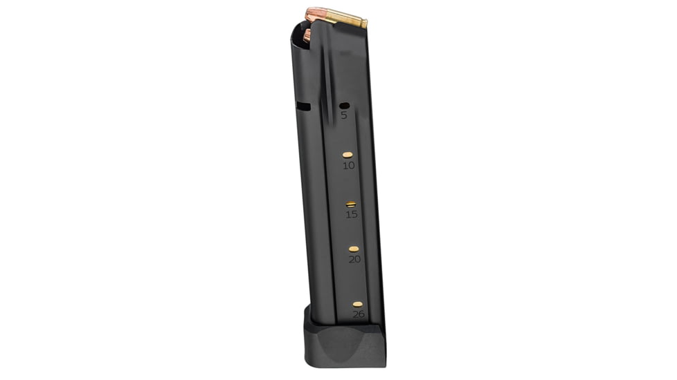 Springfield Armory Double-Stack Magazine, 1911 DS Prodigy, 9mm Luger, 26 Round, Black, 1 Pack, Steel, PH6926-26RD