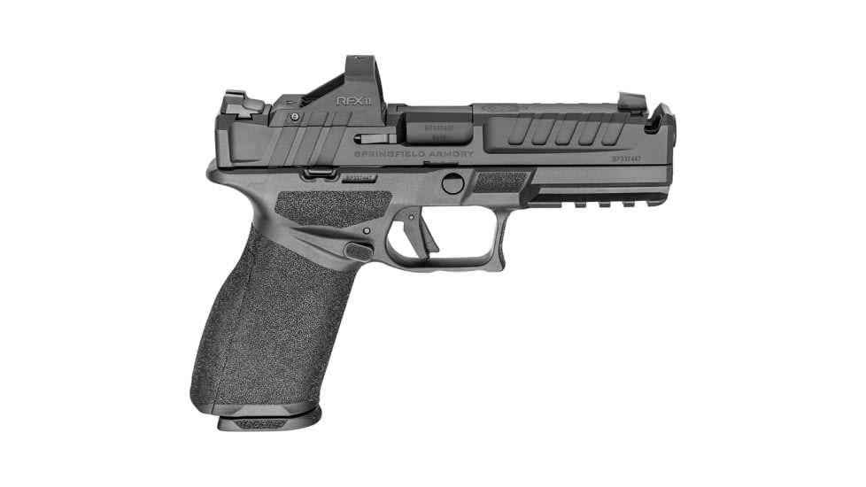 Springfield Armory Echelon Comp Semi Auto Pistol, 9mm Luger, 4.5 inch Barrel, Fixed, Black, Polymer, 15 Round Capacity, EC9459BCOMP15PAC