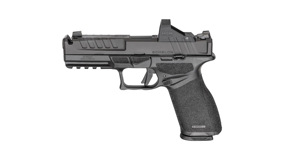 Springfield Armory Echelon Comp Semi Auto Pistol, 9mm Luger, 4.5 inch Barrel, Fixed, Black, Polymer, 15 Round Capacity, EC9459BCOMP15PAC