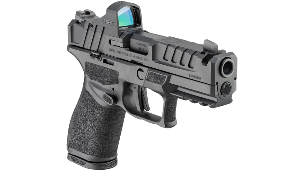 Springfield Armory Echelon Comp Semi Auto Pistol, 9mm Luger, 4 inch Barrel, Fixed, Black, Stainless Steel, 15 Round Capacity, EC9409BCOMP15PAC