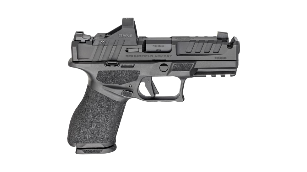 Springfield Armory Echelon Comp Semi Auto Pistol, 9mm Luger, 4 inch Barrel, Fixed, Black, Stainless Steel, 15 Round Capacity, EC9409BCOMP15PAC