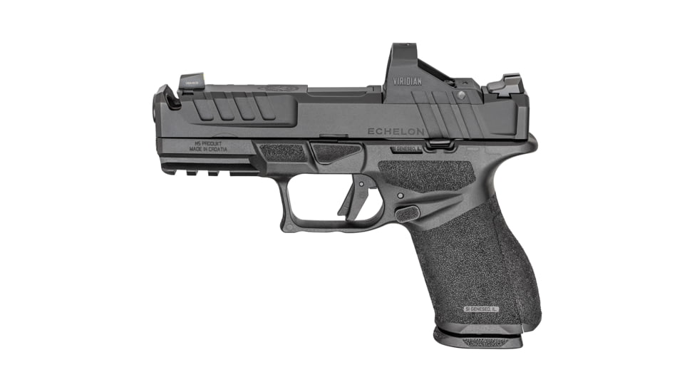 Springfield Armory Echelon Comp Semi Auto Pistol, 9mm Luger, 4 inch Barrel, Fixed, Black, Stainless Steel, 15 Round Capacity, EC9409BCOMP15PAC