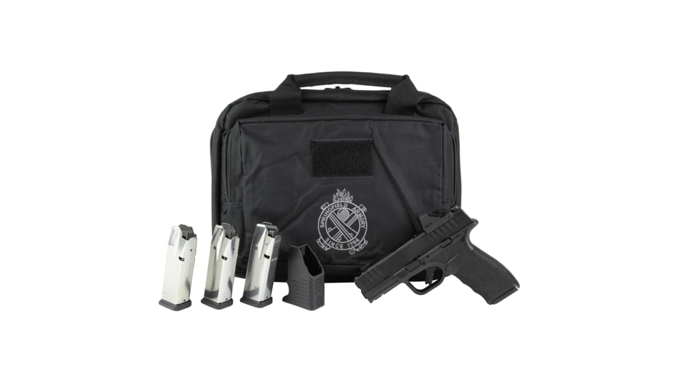 Springfield Armory Hellcat Pro Comp Semi Auto Pistol, 9mm Luger, 3.8 inch Barrel, Fixed, Black, Polymer, 15 Round Capacity, HCP9379BOSP15COMPAC