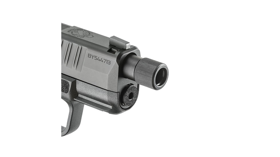 Springfield Armory Hellcat Threaded Barrel w/ Self-Indexing Compensator, Glock 17, 9mm Luger, 3.8 inch, 1-10 Twist, 1/2x28 Thread, Melonite, Black, HC0901TB-KIT