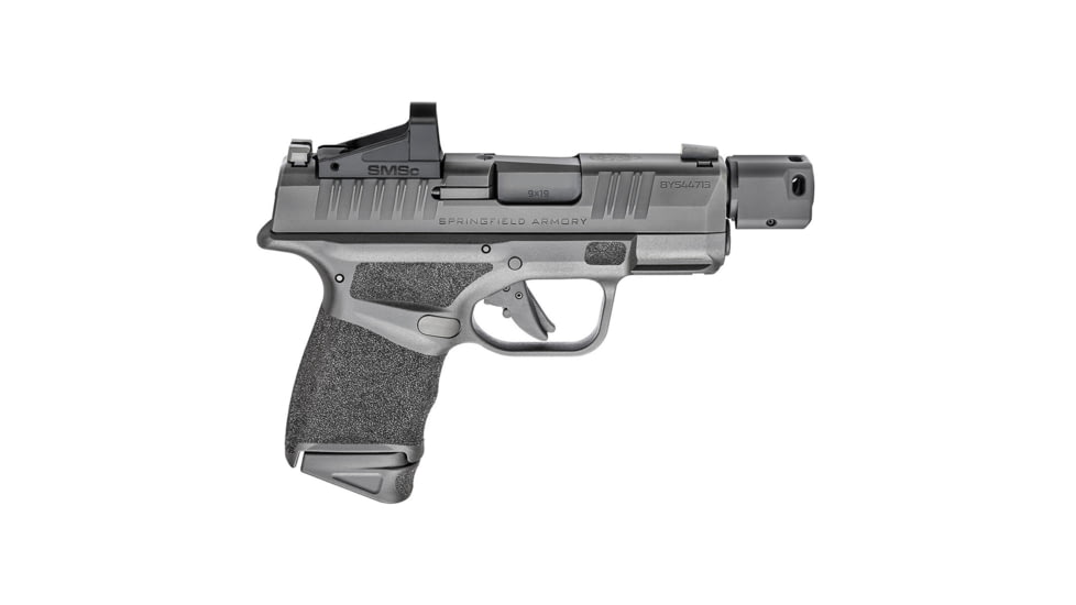 Springfield Armory Hellcat Threaded Barrel w/ Self-Indexing Compensator, Glock 17, 9mm Luger, 3.8 inch, 1-10 Twist, 1/2x28 Thread, Melonite, Black, HC0901TB-KIT