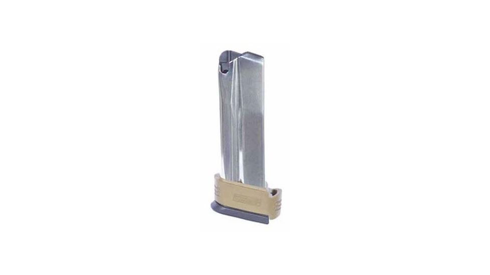 Springfield Armory XD Compact .45 ACP Extended Magazine w/ Sleeve, 13 Round, Dark Earth, 1 Pack, Stainless Steel, XD4550-13RD