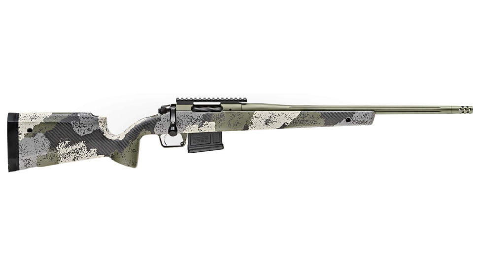 Springfield Armory 2020 Waypoint Bolt Action Rifle, 6mm Creedmoor, 20in Fluted Barrel, 1-7.5, Synthetic Evergreen Stock, Green, BAW9206CMG-FRRMPG