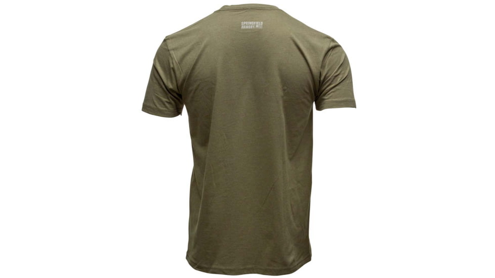 Springfield Armory Model 2020 Elk Short Sleeve T-Shirt - Mens, Military Green, Large, GEP8605L