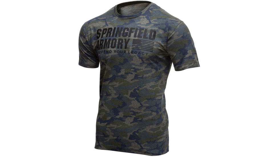 Springfield Armory Vintage Camo Short Sleeve T-Shirt - Mens, Camo, 2XL, GEP71282X