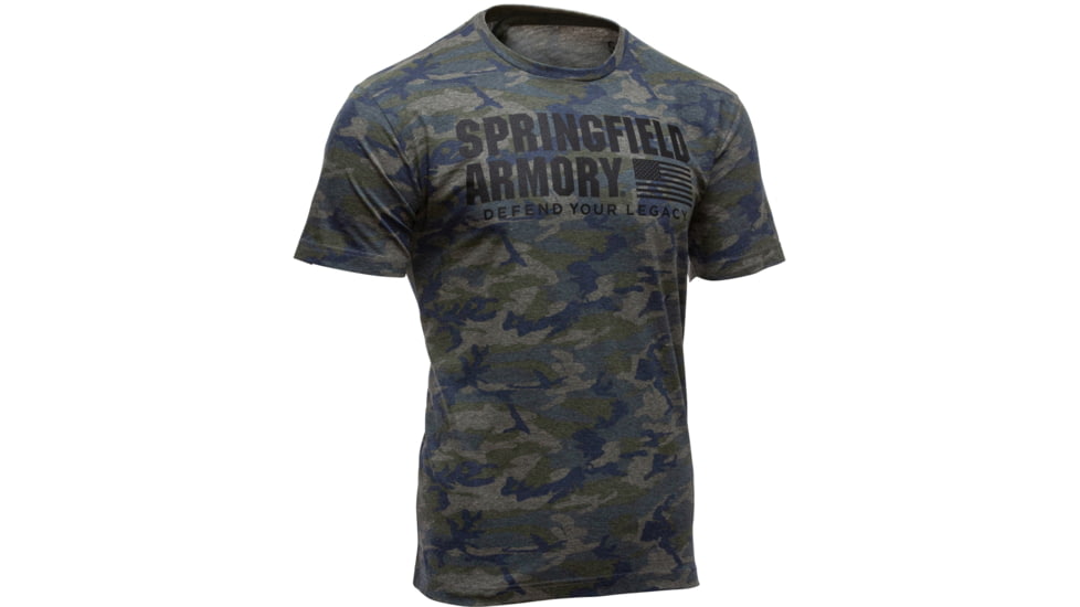 Springfield Armory Vintage Camo Short Sleeve T-Shirt - Mens, Camo, 2XL, GEP71282X