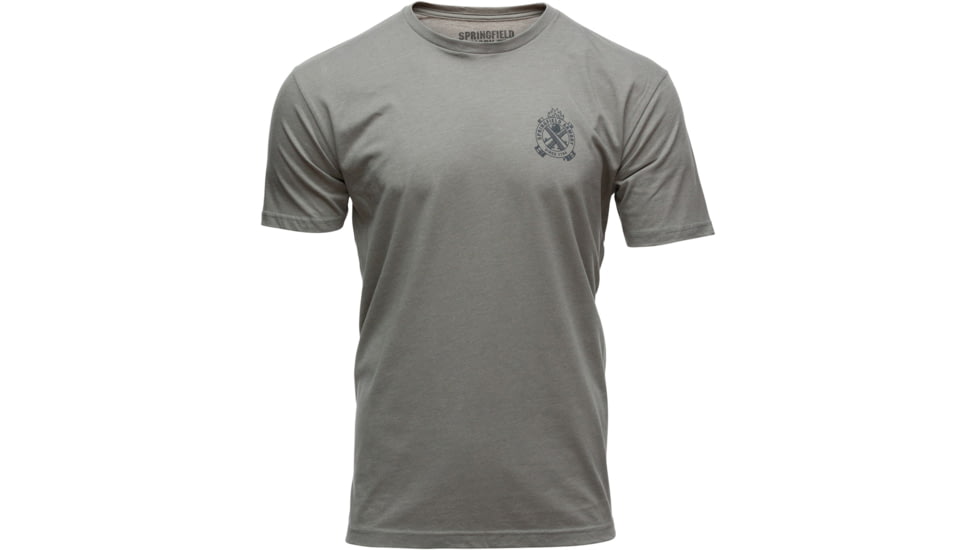 Springfield Armory West Short Sleeve T-Shirt - Mens, Stone Gray, Extra Large, GEP7122XL