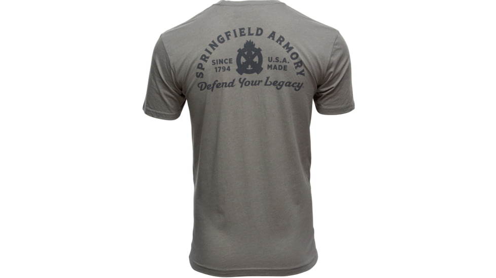 Springfield Armory West Short Sleeve T-Shirt - Mens, Stone Gray, Extra Large, GEP7122XL