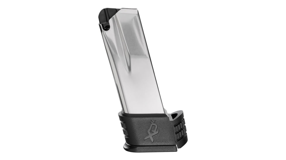 Springfield Armory XD-M/XD-M Elite Compact 9mm Luger Extended Magazine w/Sleeve, 2 Sleeve, 19 Round, Silver, 1 Pack, Stainless Steel, XDM50192-19RD