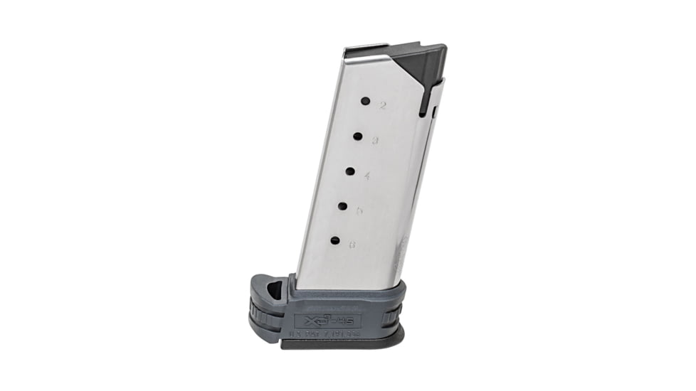 Springfield Armory XD-S Mid-Size Magazine, .45AP, 6 Round, w/Gray Sleeves For Backstraps 1/2, XDS5006Y-6RD