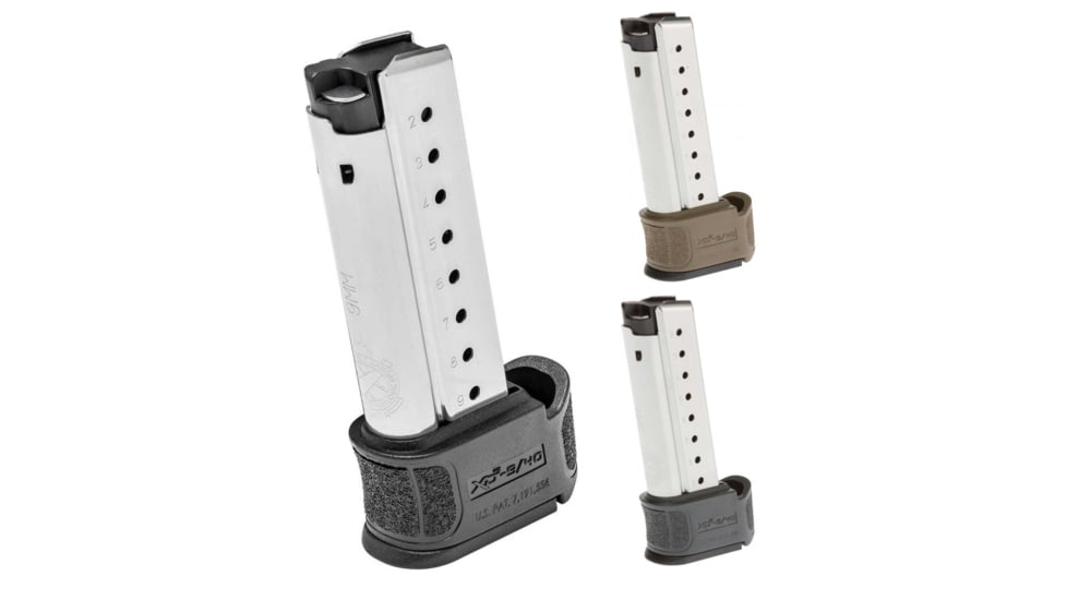 Springfield Armory XD-S MOD.2 9mm 9 Round Magazine w/ Sleeve, Black, Flat Dark Earth, Gray