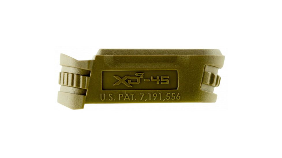 Springfield Armory XD-S Gear Mid-Size 3.3in Backstrap Sleeve 1, .45 ACP, Flat Dark Earth Finish, 1 Pack, Polymer, XDS5001MFDE